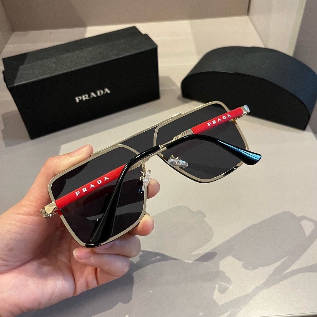 Prada Polarized Fashion Silver Lens Sunglasses for Men - 415690 - detail image 8