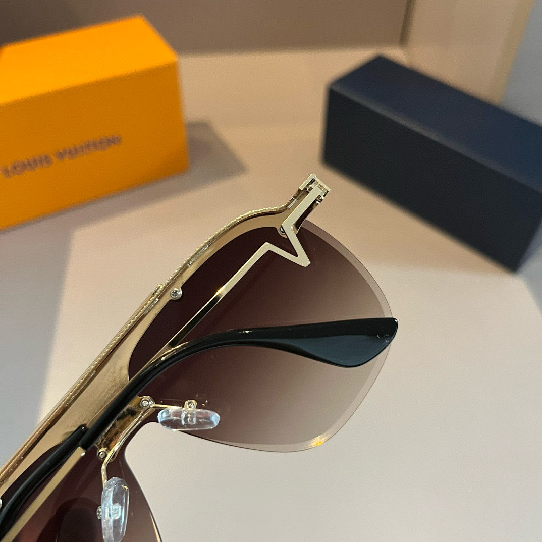 Louis Vuitton Metal Fashion Gold Lens Sunglasses for Men & Women - 464676 - detail image 8