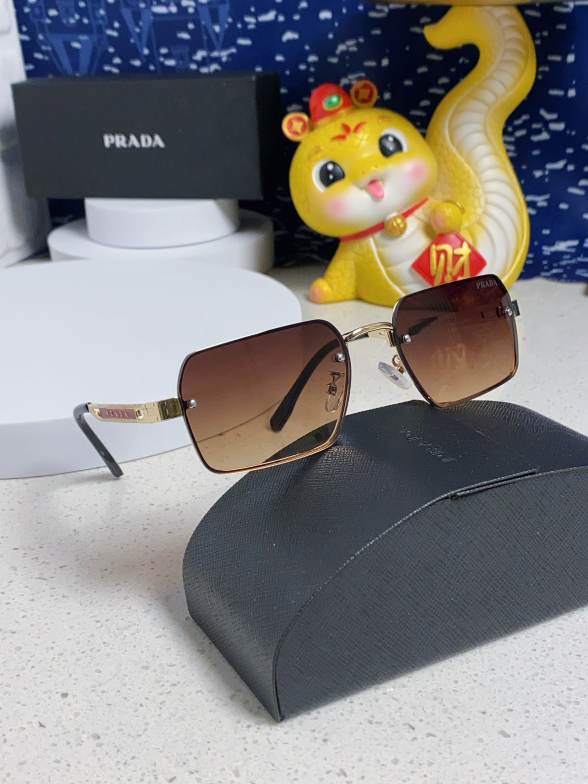 Prada Fashion Brown Lens Sunglasses for Men & Women - 382684 - detail image 9