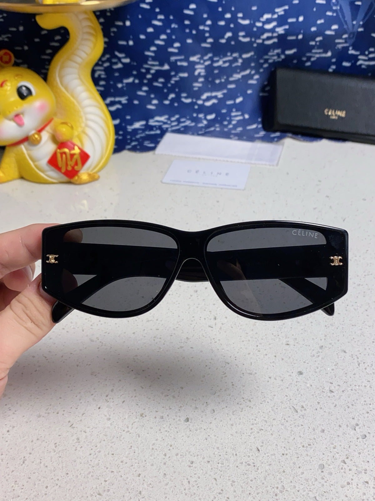Celine Oversized Brown Lens Sunglasses for Women - detail image 4