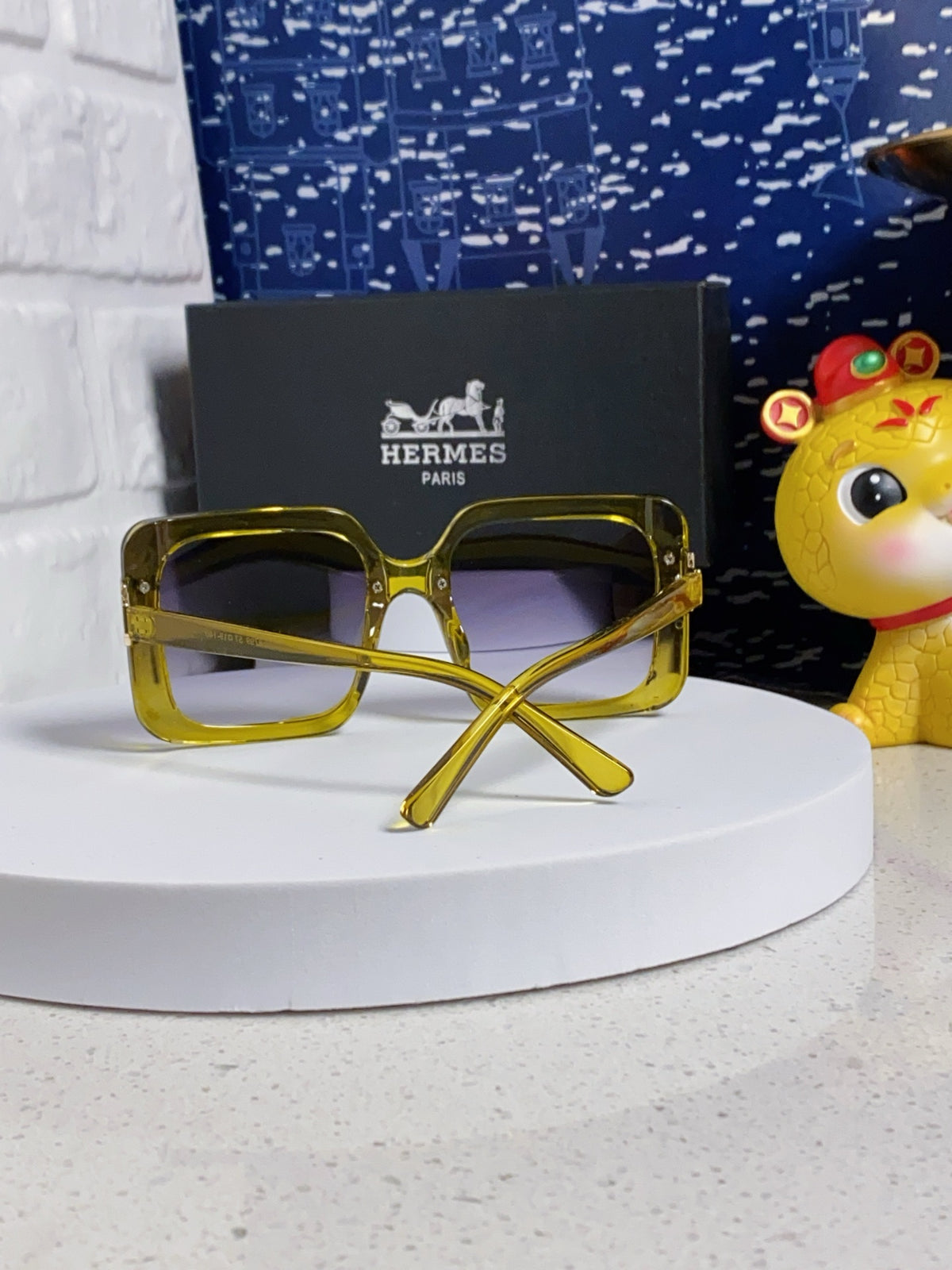 Hermès Square Brown Lens Sunglasses for Men & Women - 450018 - detail image 3