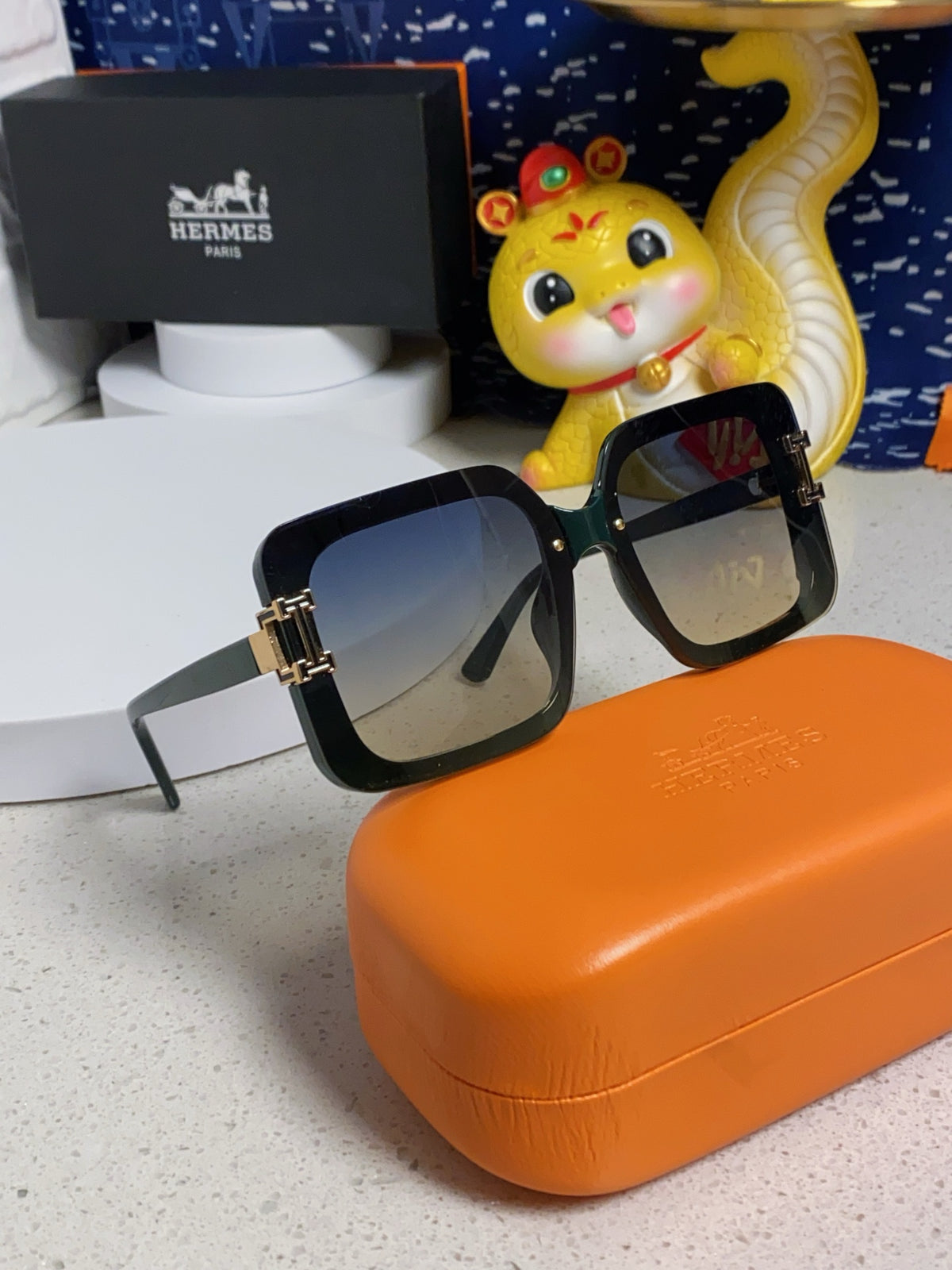 Hermès Square Silver Lens Sunglasses for Men & Women - 416508 - detail image 8