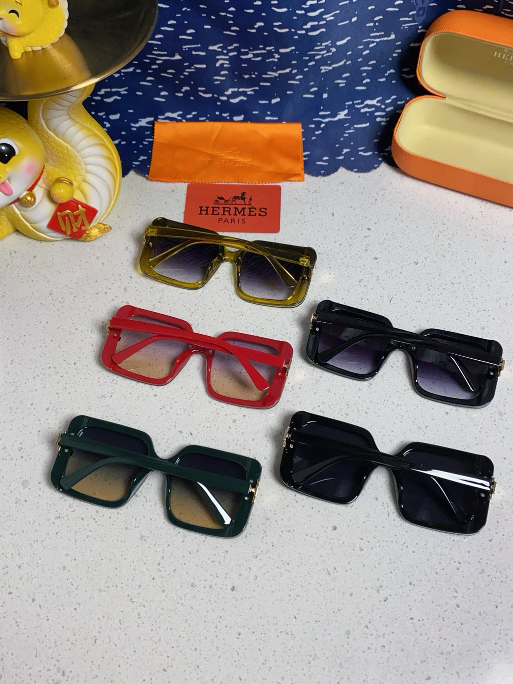 Hermès Square Silver Lens Sunglasses for Men & Women - 416508 - detail image 9