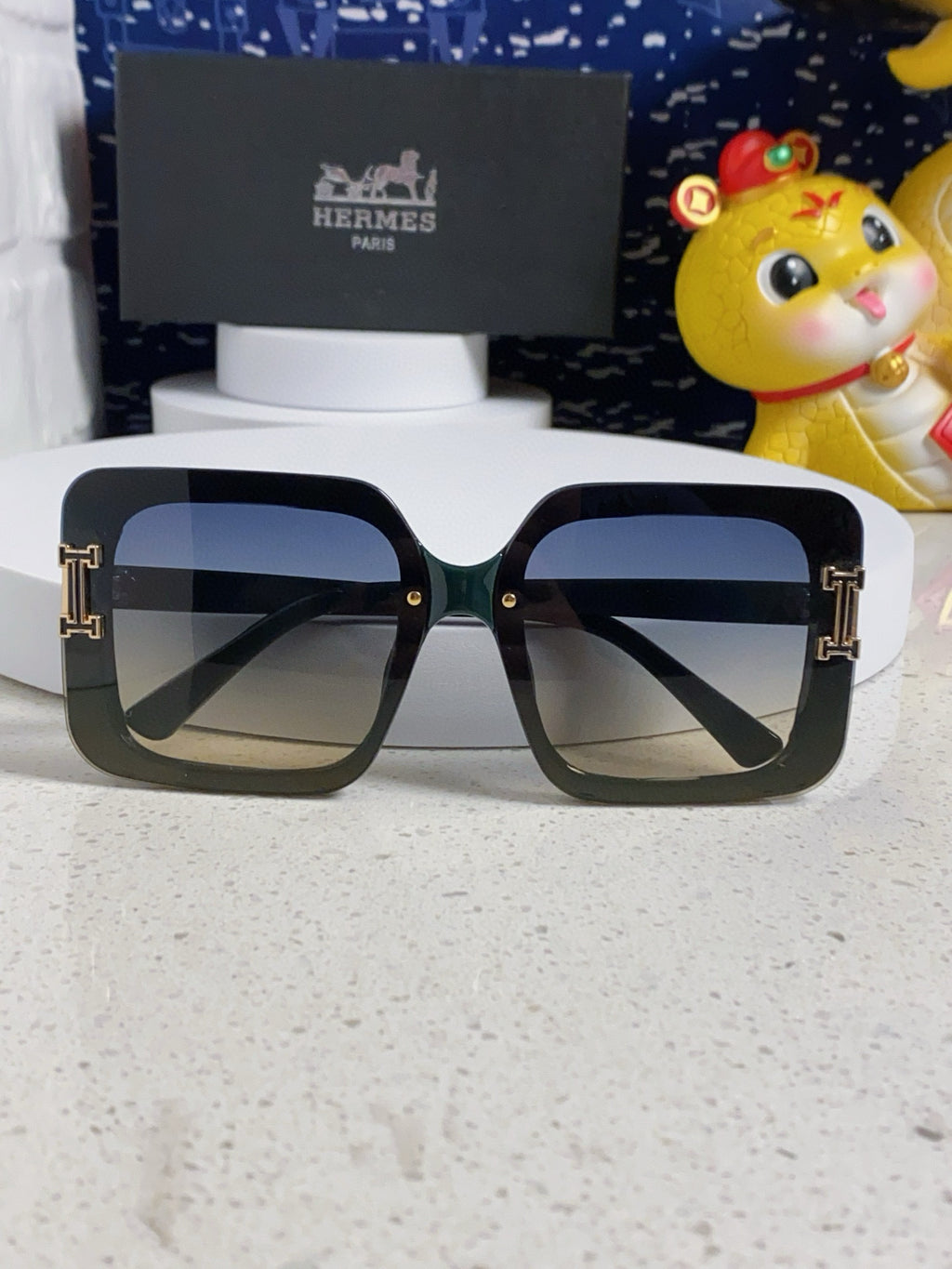 Hermès Square Silver Lens Sunglasses for Men & Women - 450020 - detail image 7