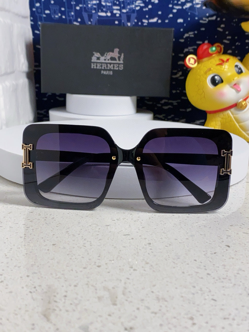 Hermès Square Silver Lens Sunglasses for Men & Women - 416509 - detail image 7