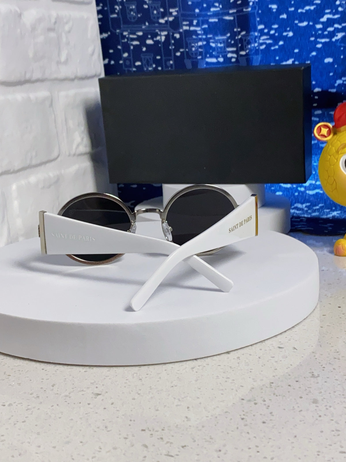Saint Laurent Metal Round Silver Lens Sunglasses for Men & Women - detail image 3
