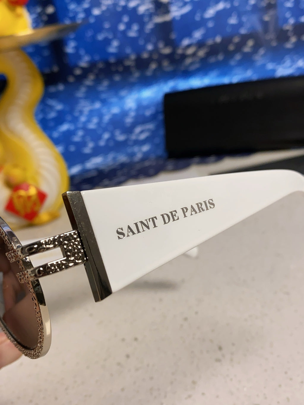 Saint Laurent Metal Round Silver Lens Sunglasses for Men & Women - detail image 7