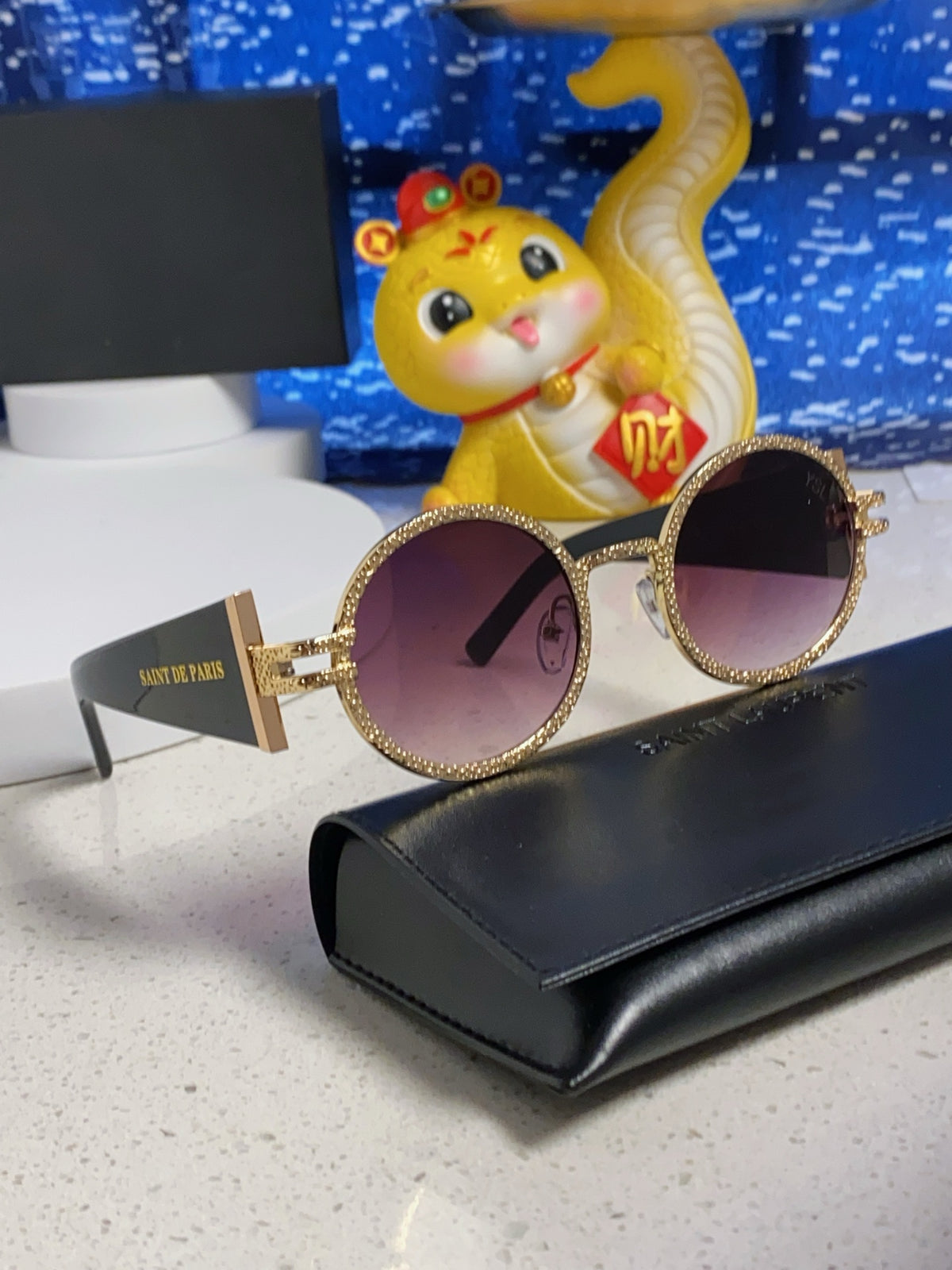 Saint Laurent Metal Round Brown Lens Sunglasses for Men & Women - detail image 10