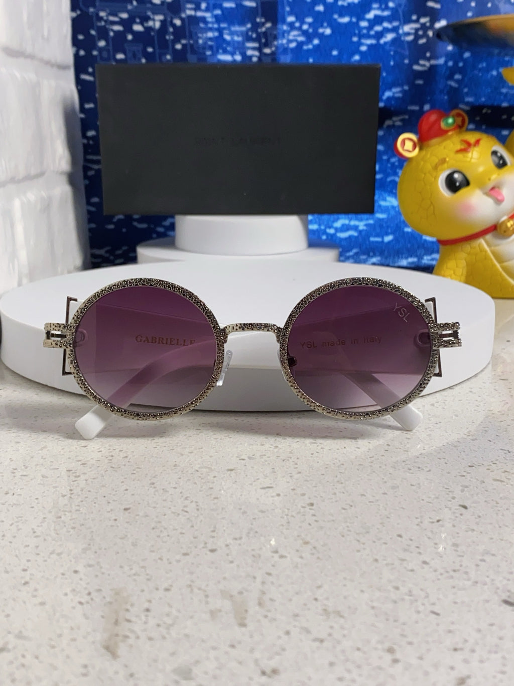 Saint Laurent Metal Round Brown Lens Sunglasses for Men & Women - 449226 - detail image 9