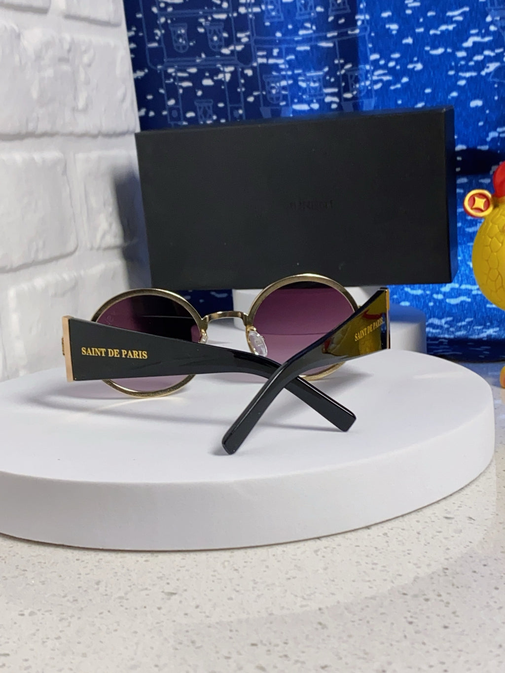 Saint Laurent Metal Round Brown Lens Sunglasses for Men & Women - detail image 3