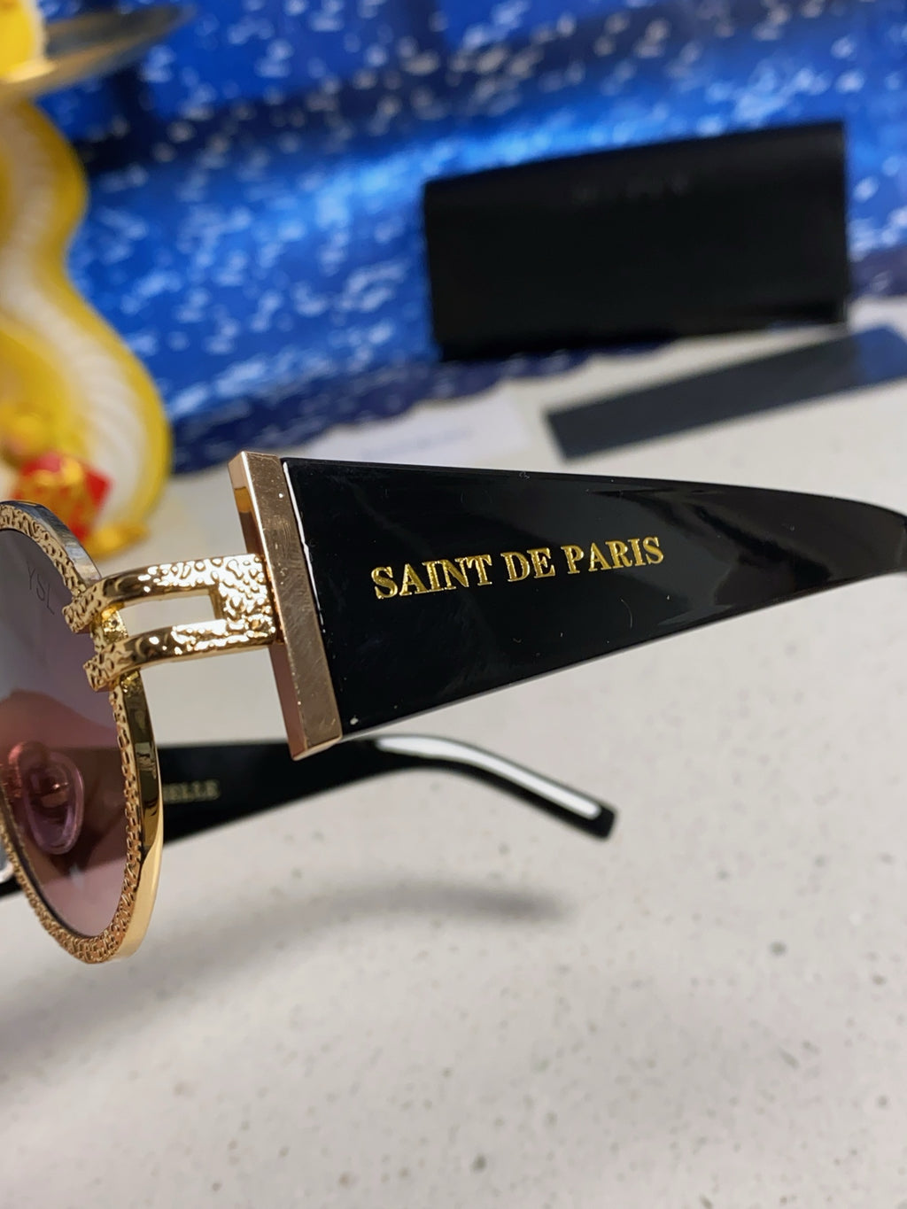 Saint Laurent Metal Round Brown Lens Sunglasses for Men & Women - detail image 7