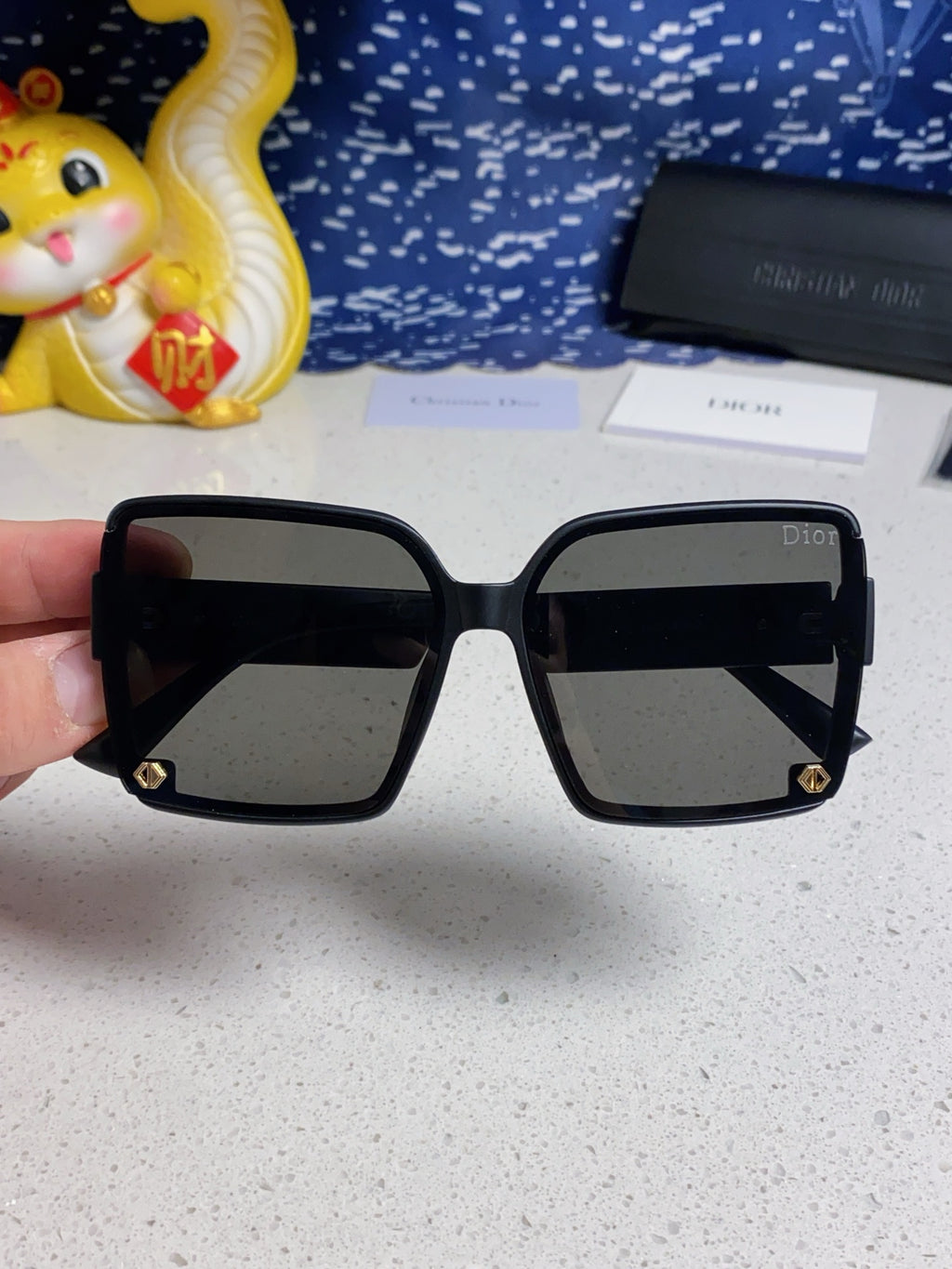 Dior Polarized Fashion Black Lens Sunglasses for Women - 431826 - detail image 4
