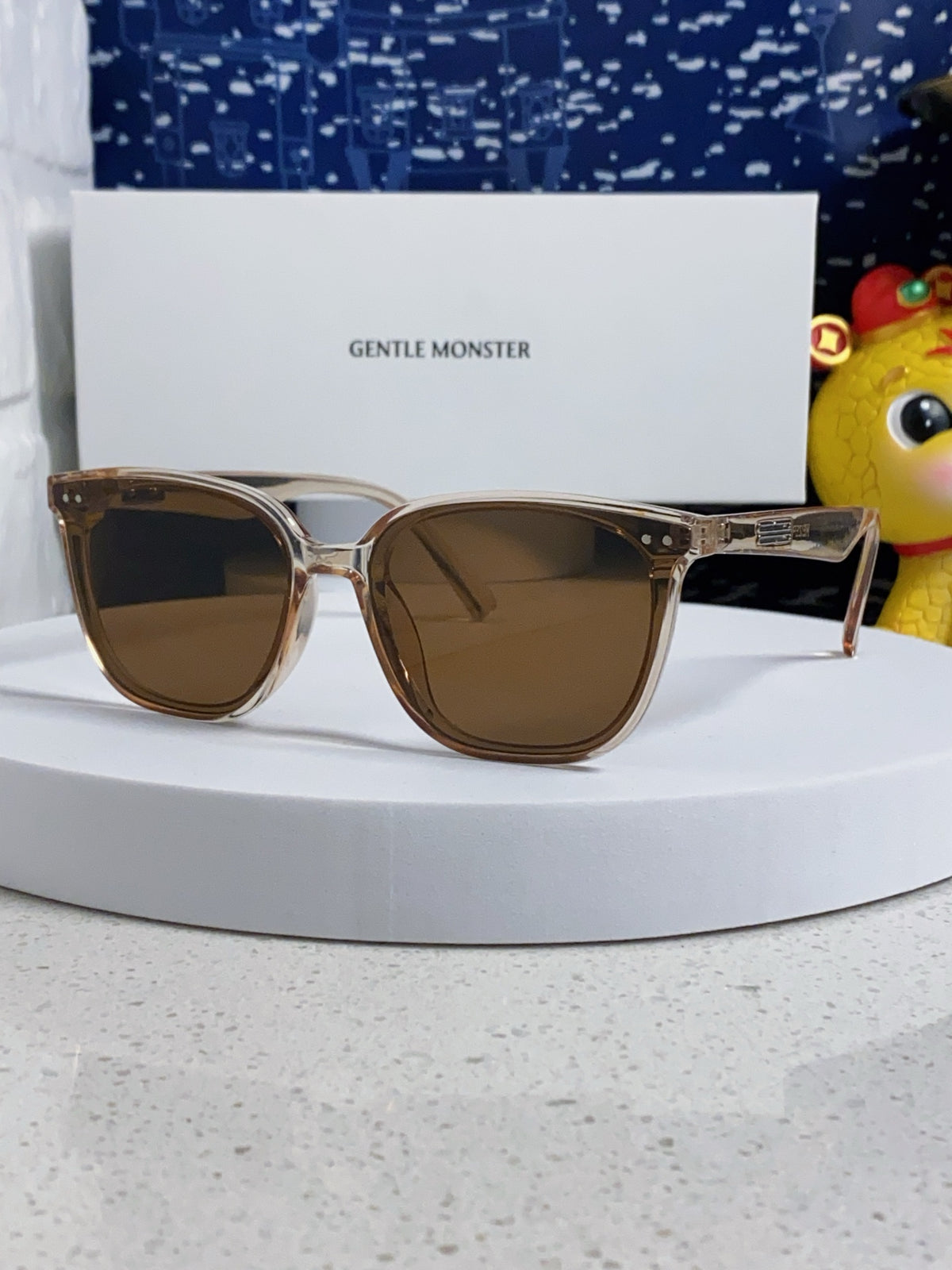 Gentle Monster HEIZER Square Brown Lens Sunglasses for Men & Women - 488001