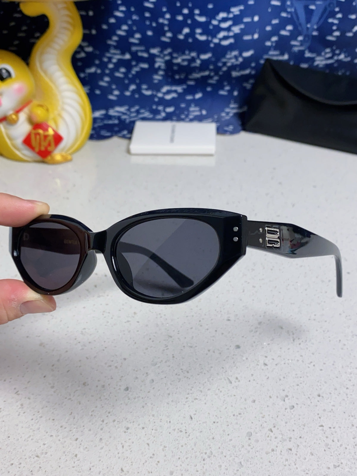 Gentle Monster ROCOCO Cat-Eye Black Lens Sunglasses for Men & Women - detail image 6