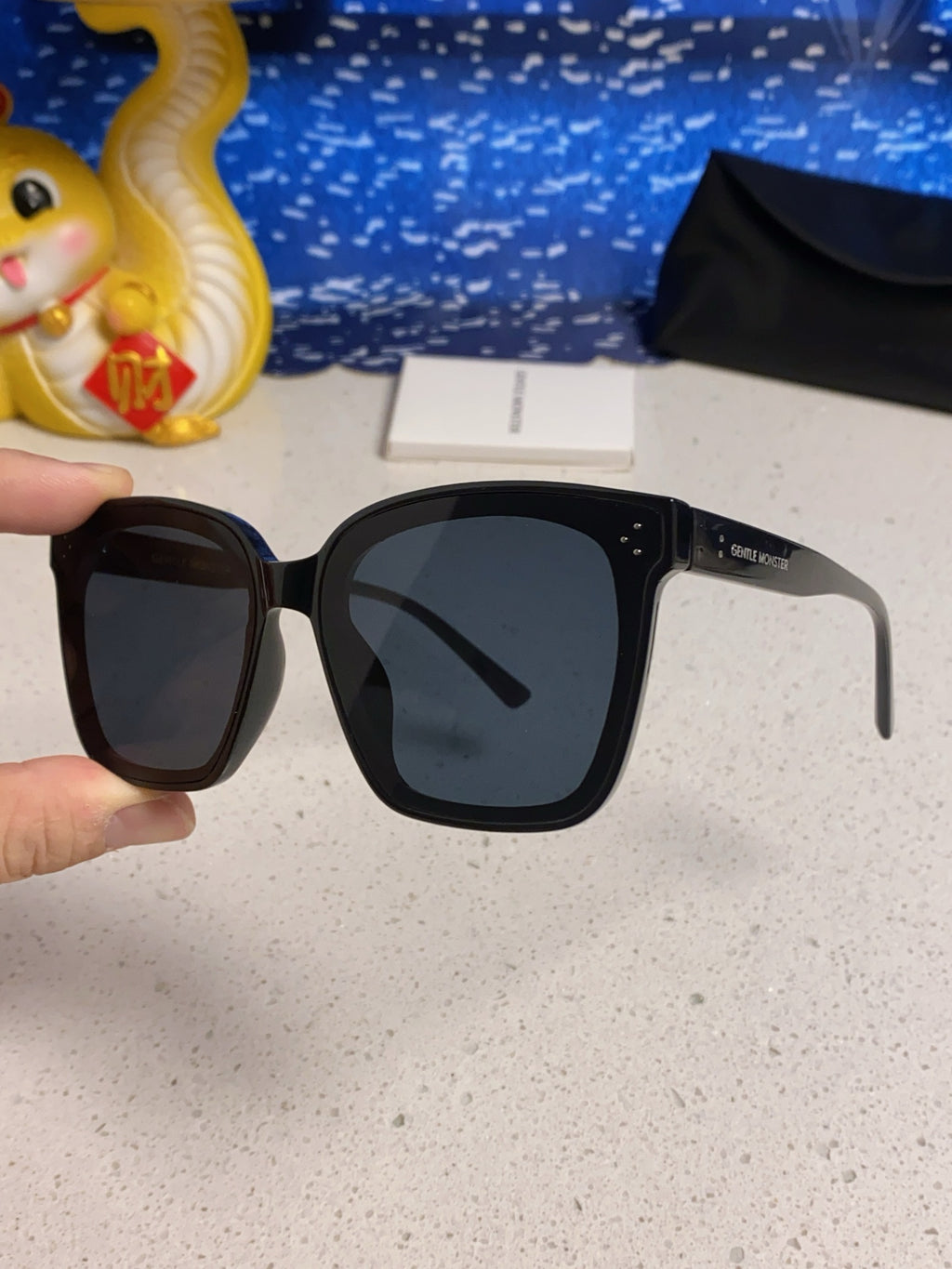 Gentle Monster DREAMER17 Oversized Black Lens Sunglasses for Men & Women - detail image 6