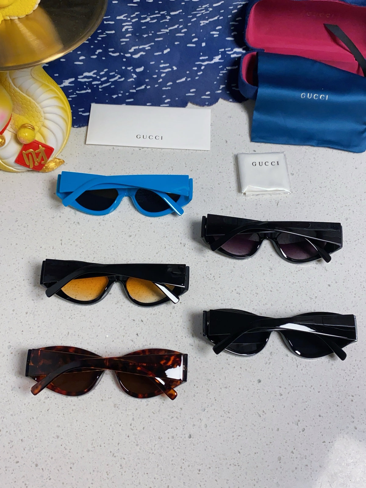 Gucci Cat-Eye Silver Lens Sunglasses for Men & Women - 132222 - detail image 11