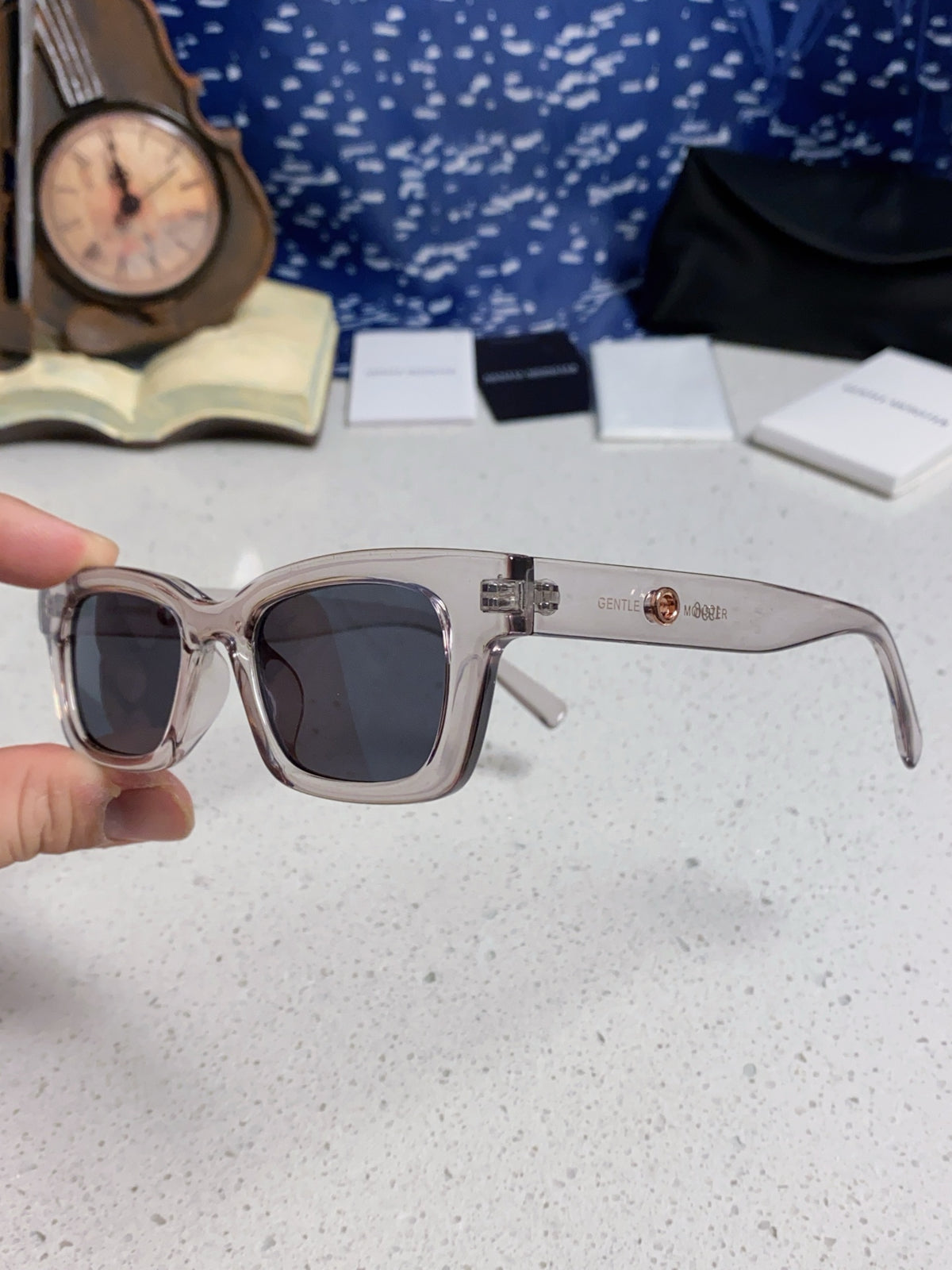 Gentle Monster JENNIE1996 Cat-Eye Silver Lens Sunglasses for Women - detail image 6