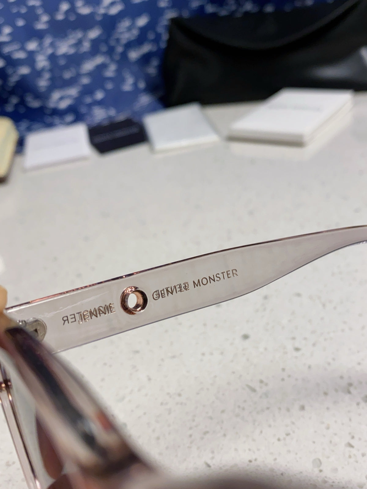 Gentle Monster JENNIE1996 Cat-Eye Silver Lens Sunglasses for Women - detail image 8