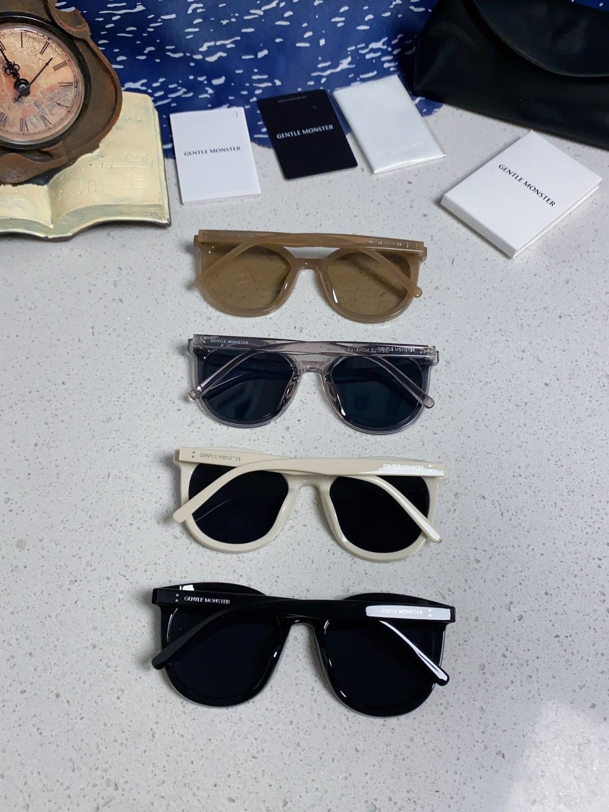 Gentle Monster SOLO Polarized Round Blue Lens Sunglasses for Men & Women - detail image 11