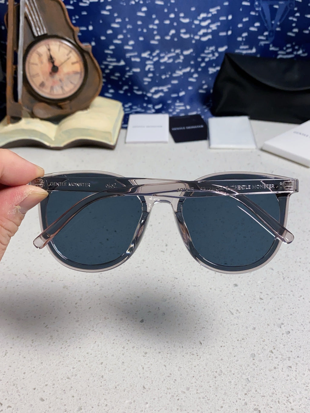 Gentle Monster SOLO Polarized Round Blue Lens Sunglasses for Men & Wo - 372625 - detail image 5