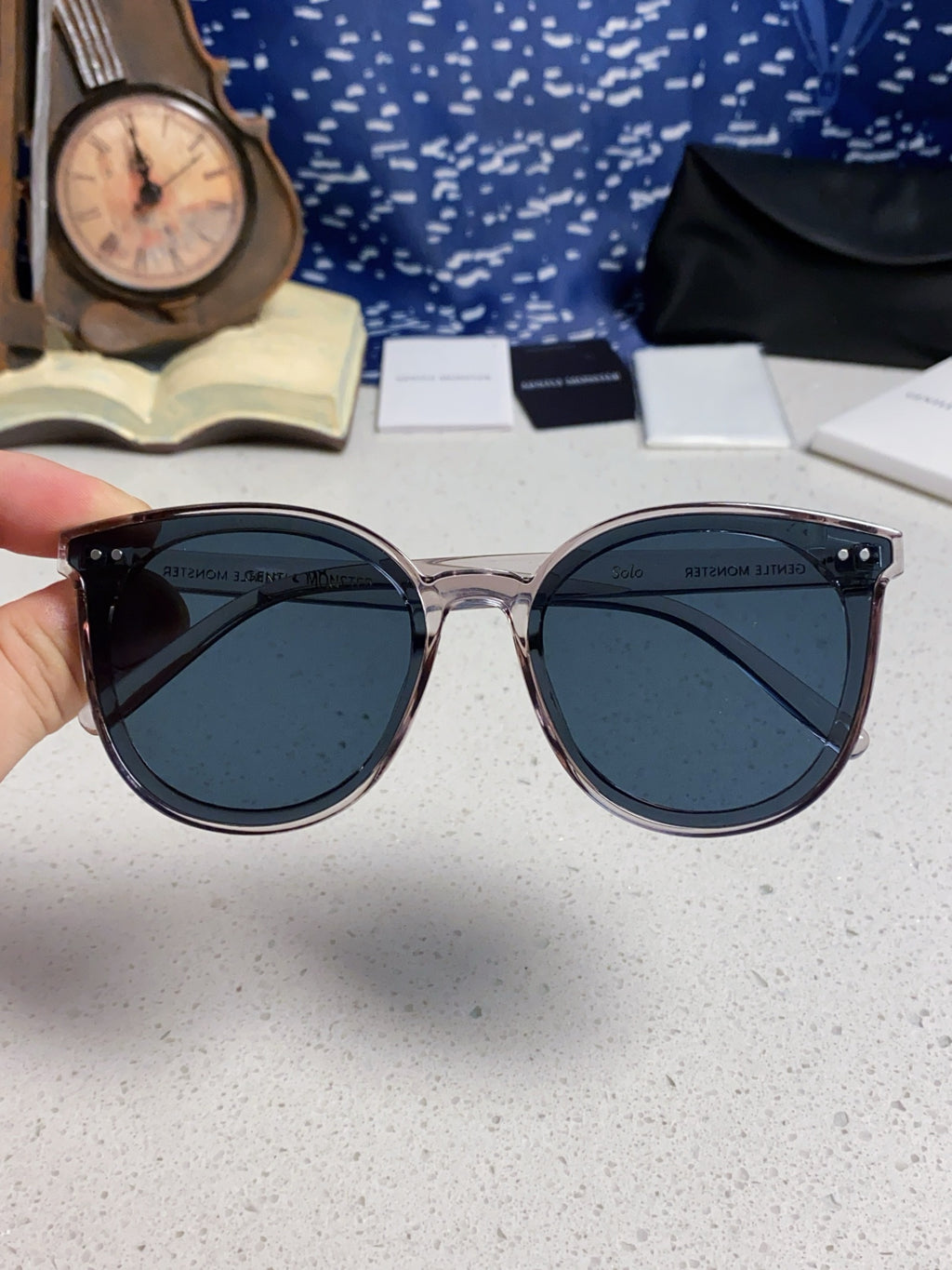 Gentle Monster SOLO Polarized Round Blue Lens Sunglasses for Men & Wo - 372625 - detail image 4