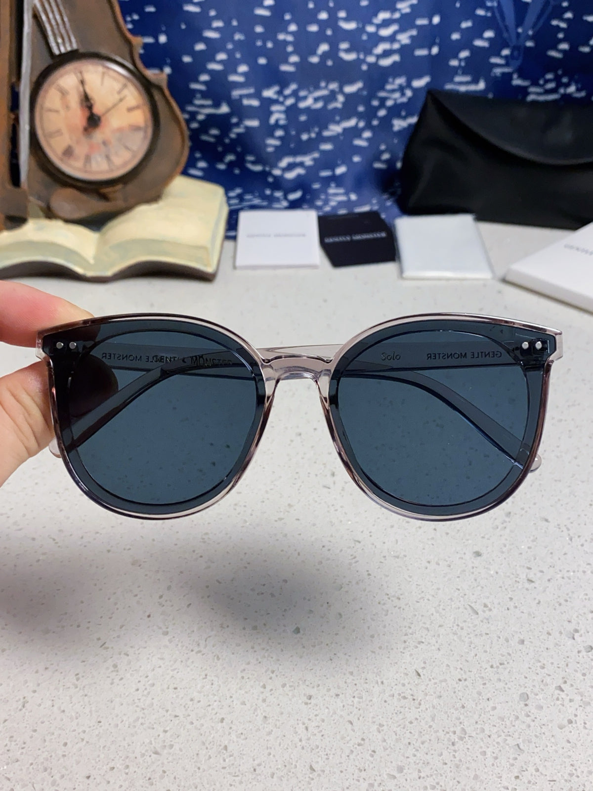 Gentle Monster SOLO Polarized Round Blue Lens Sunglasses for Men & Wo - 372625 - detail image 4