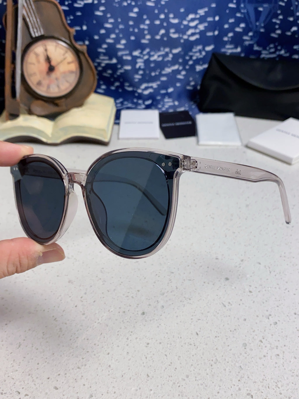 Gentle Monster SOLO Polarized Round Blue Lens Sunglasses for Men & Wo - 372625 - detail image 6