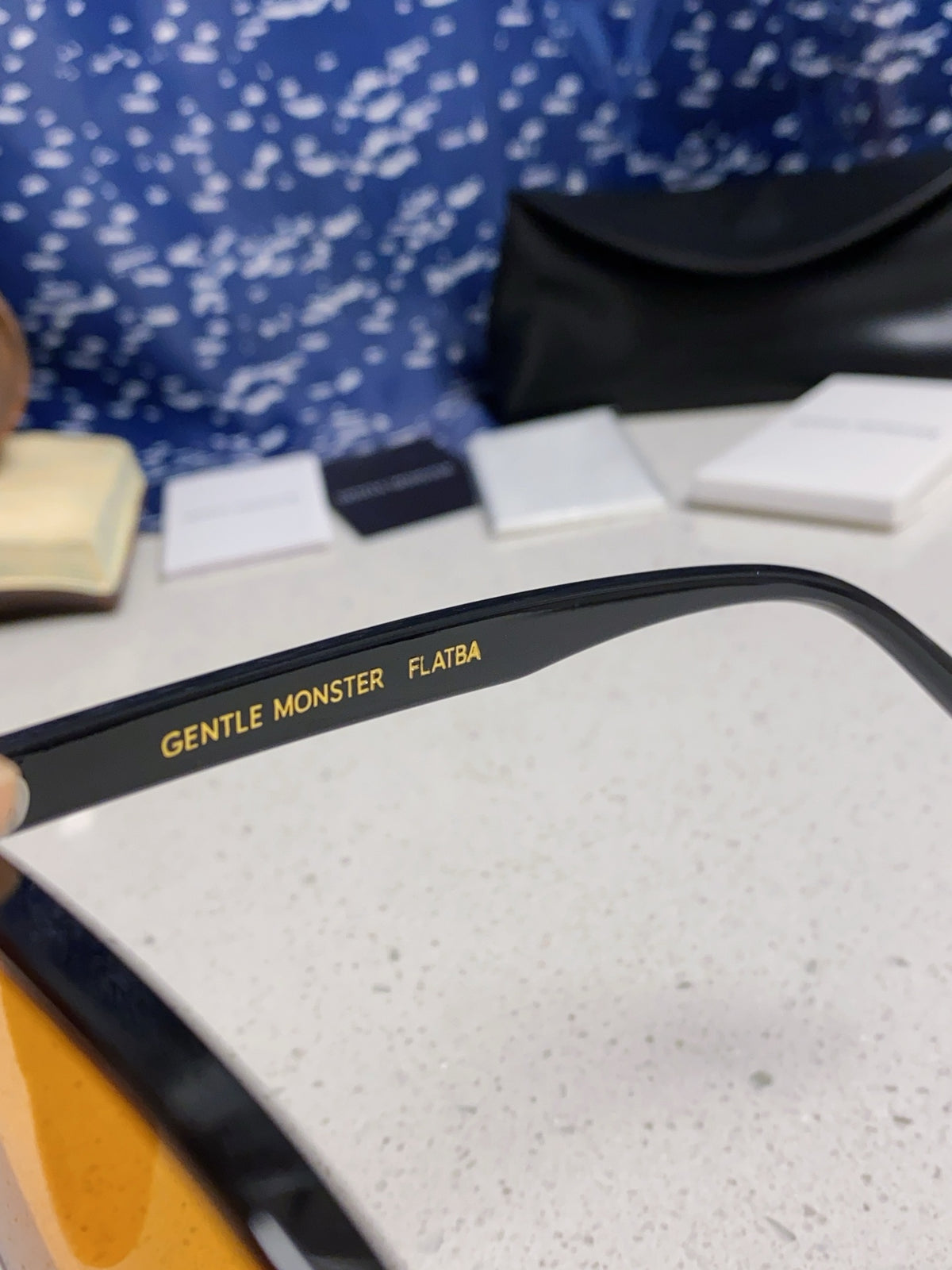 Gentle Monster LANG Square Orange Lens Sunglasses for Men & Women - detail image 8