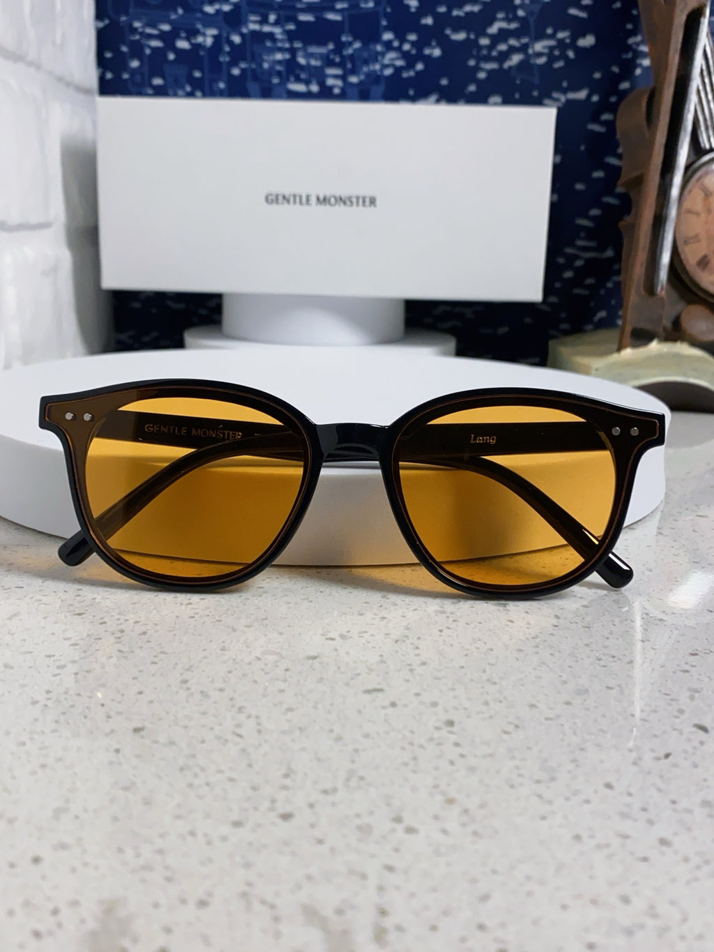 Gentle Monster LANG Square Orange Lens Sunglasses for Men & Women - detail image 10
