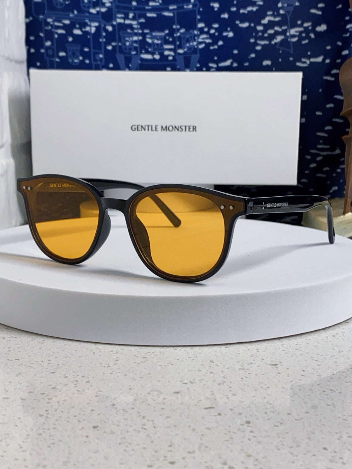 Gentle Monster LANG Square Orange Lens Sunglasses for Men & Women