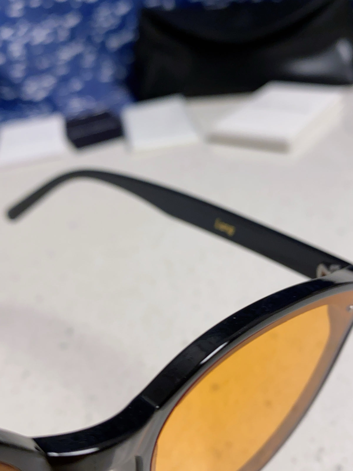 Gentle Monster LANG Square Orange Lens Sunglasses for Men & Women - detail image 9
