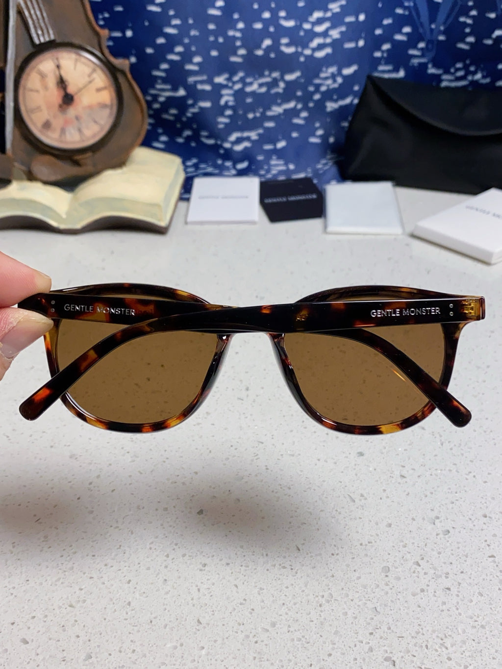 Gentle Monster LANG Square Brown Lens Sunglasses for Men & Women - detail image 5