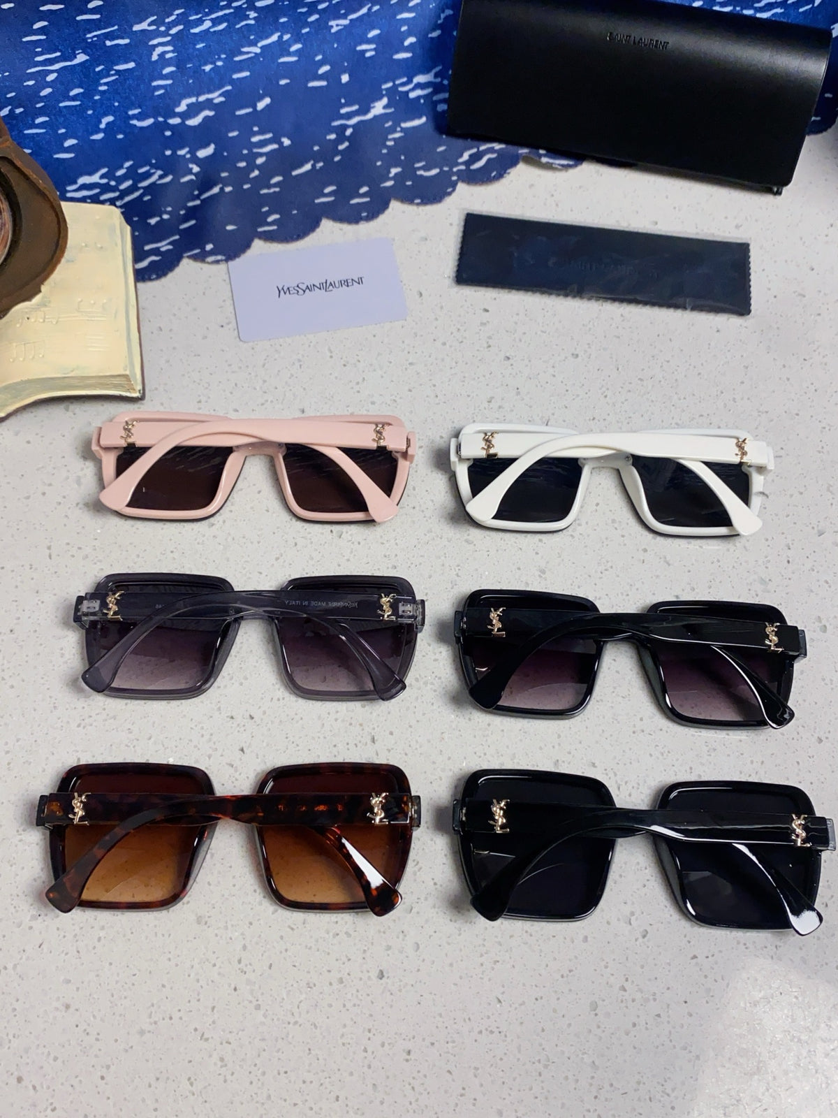 Saint Laurent Browline Silver Lens Sunglasses for Men & Women - detail image 9