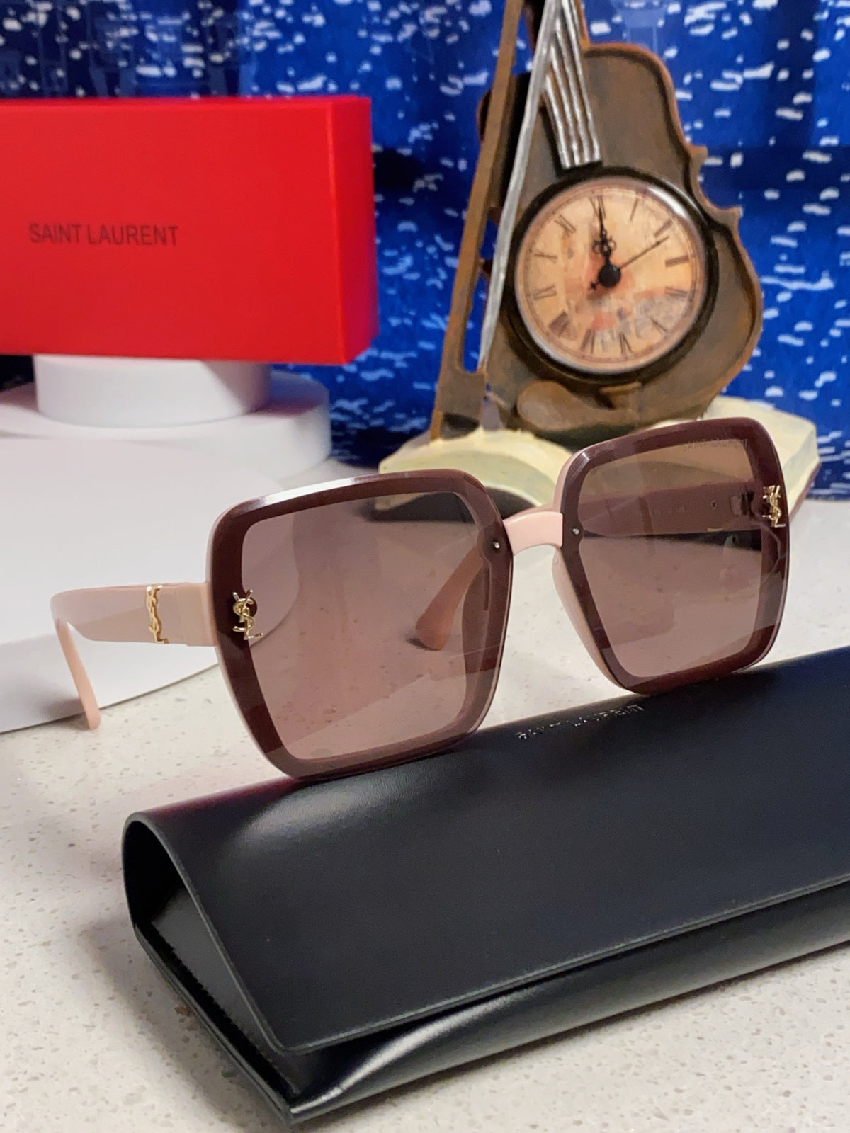 Saint Laurent Browline Black Lens Sunglasses for Men & Women - 465443 - detail image 9
