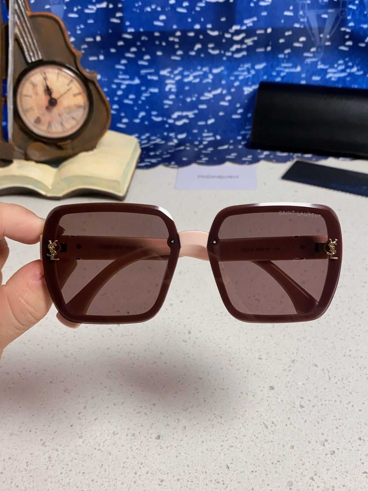Saint Laurent Browline Black Lens Sunglasses for Men & Women - 465443 - detail image 3