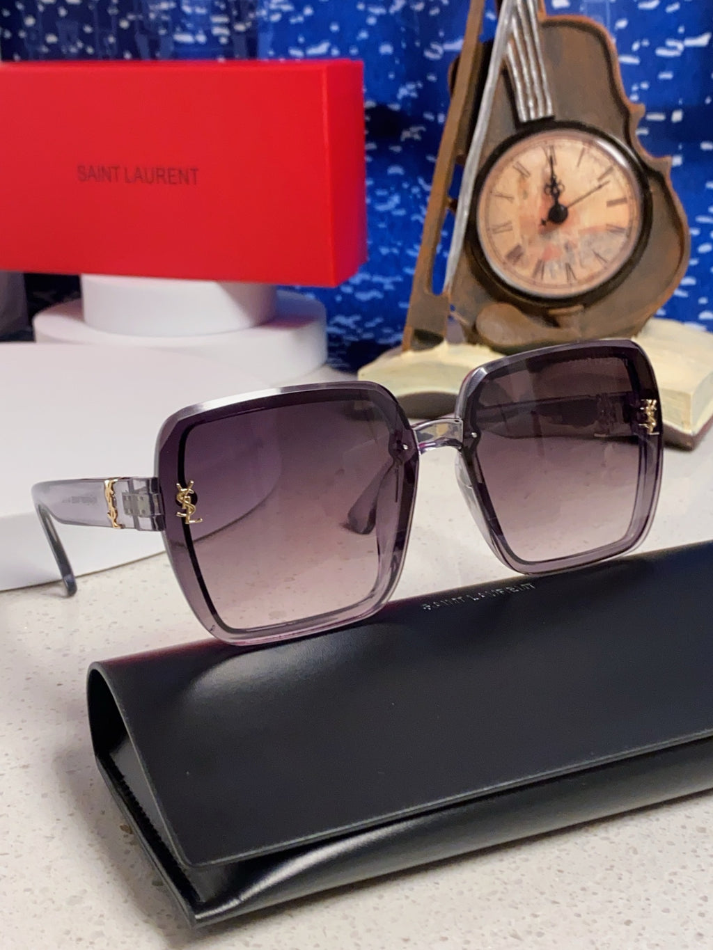 Saint Laurent Browline Black Lens Sunglasses for Men & Women - 465444 - detail image 9