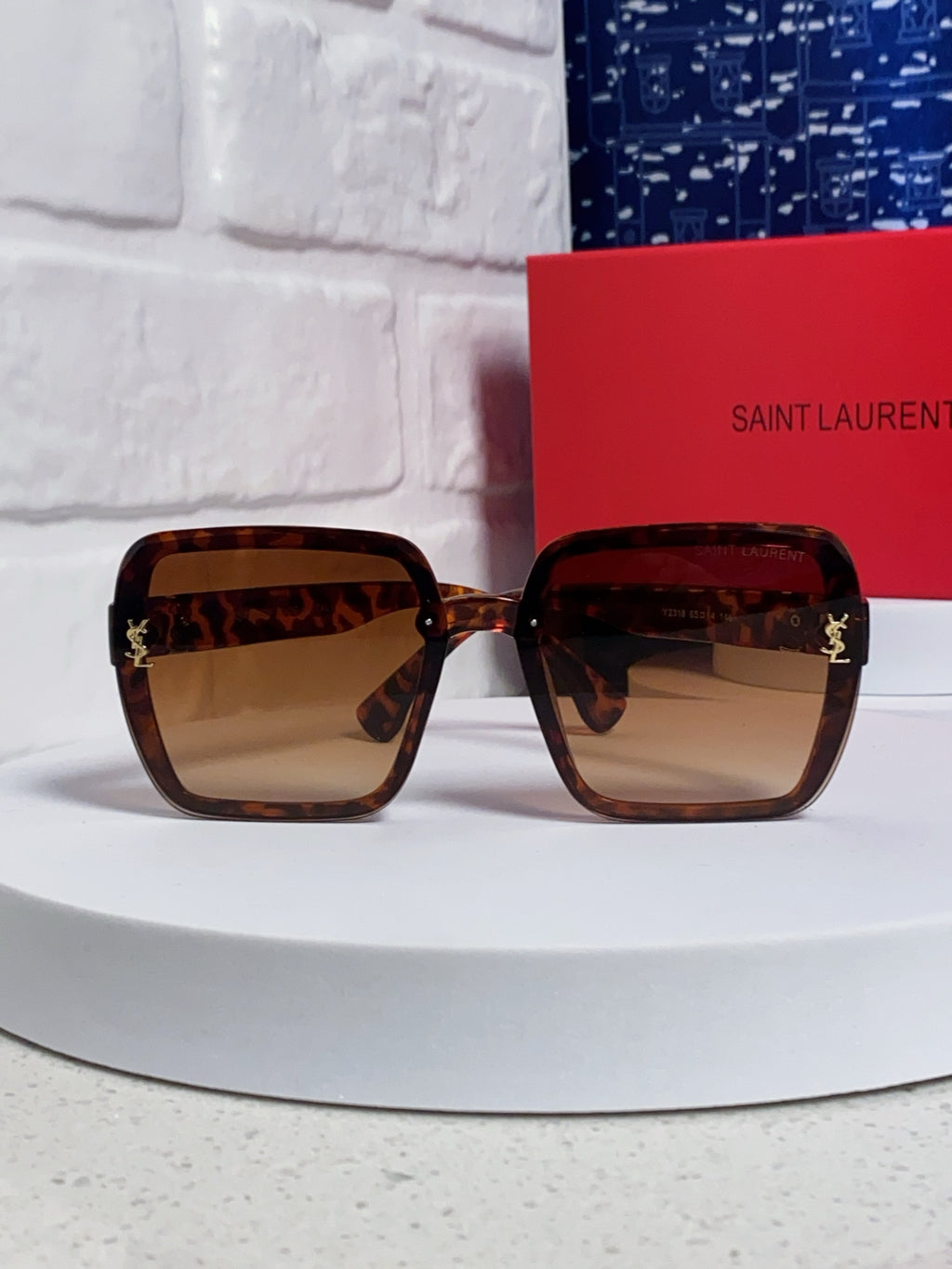 Saint Laurent Browline Brown Lens Sunglasses for Men & Women - detail image 2