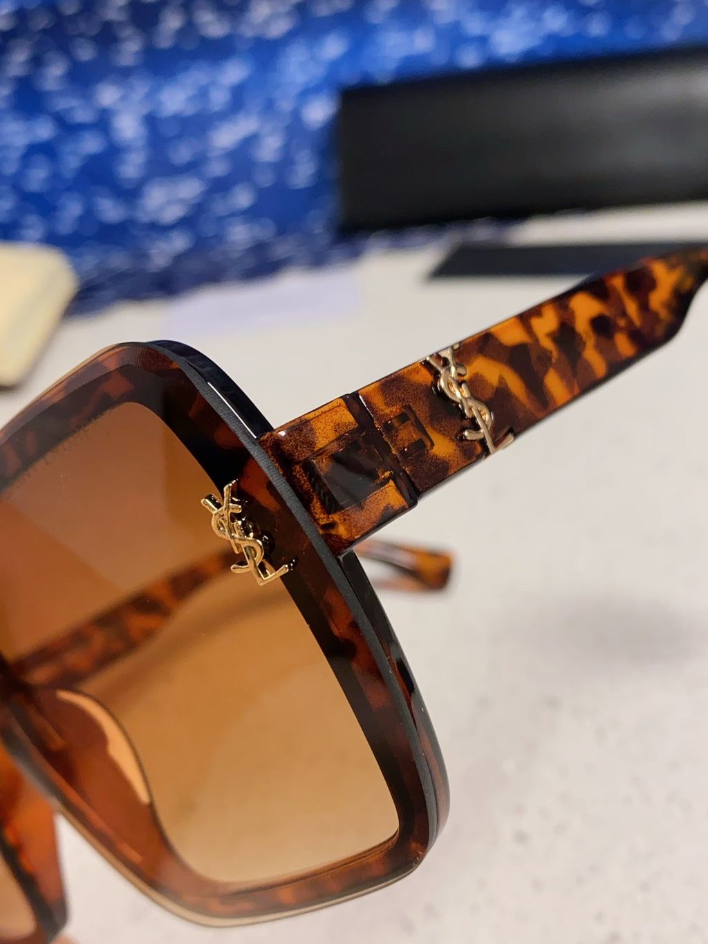 Saint Laurent Browline Brown Lens Sunglasses for Men & Women - detail image 7