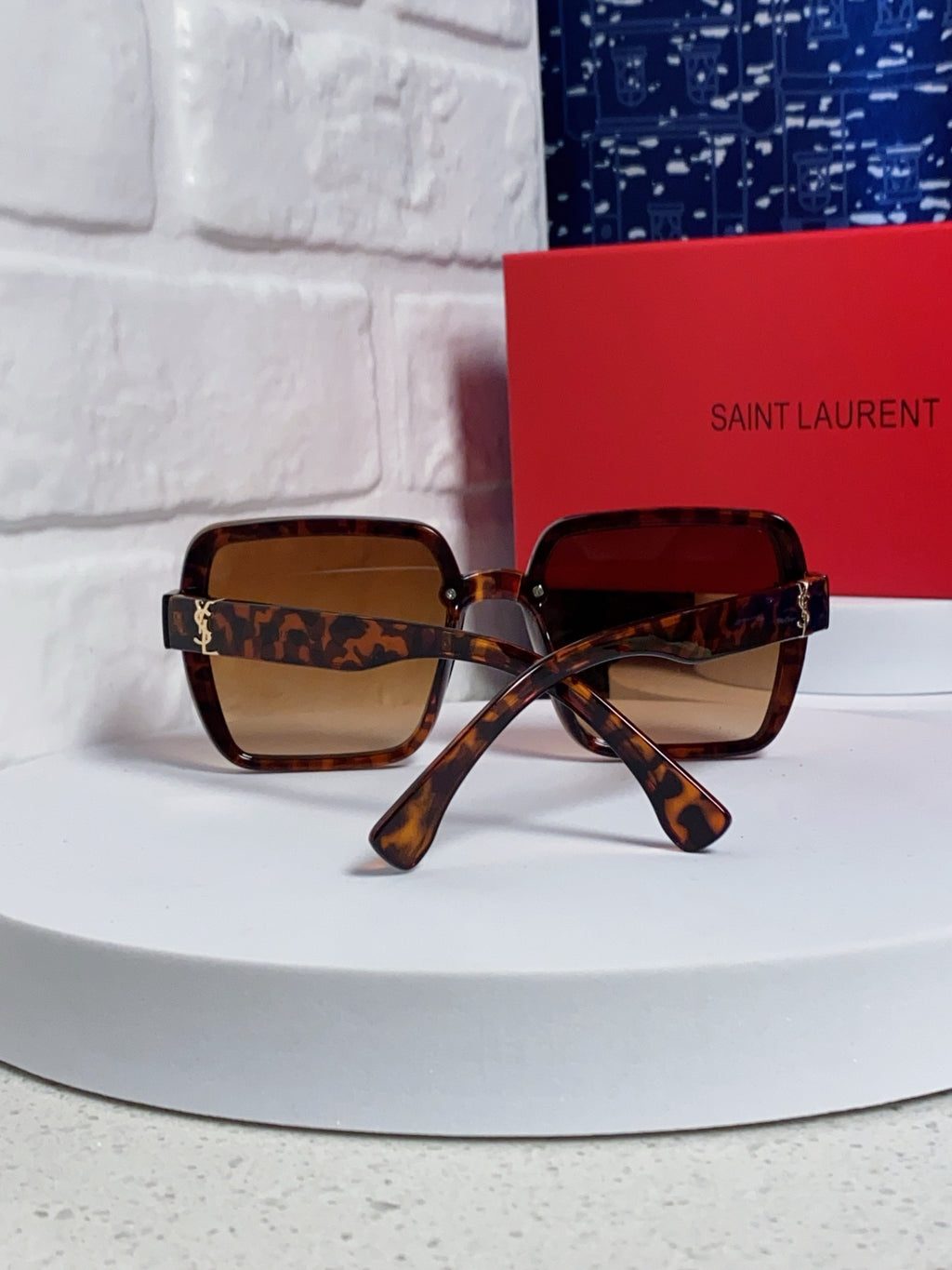 Saint Laurent Browline Brown Lens Sunglasses for Men & Women - detail image 3
