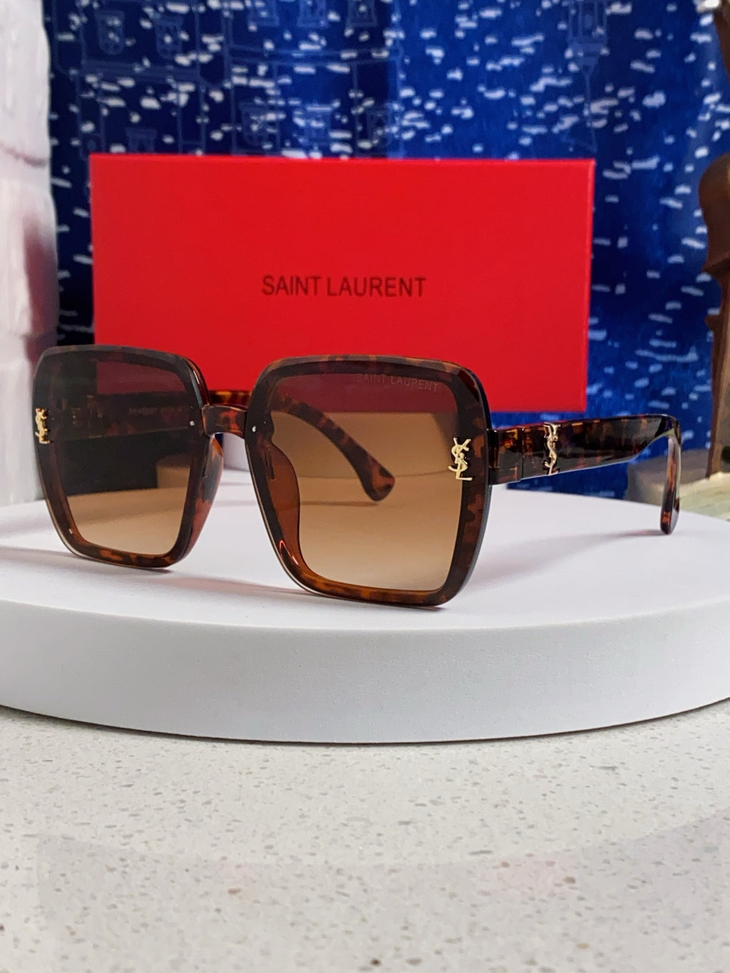 Saint Laurent Browline Brown Lens Sunglasses for Men & Women