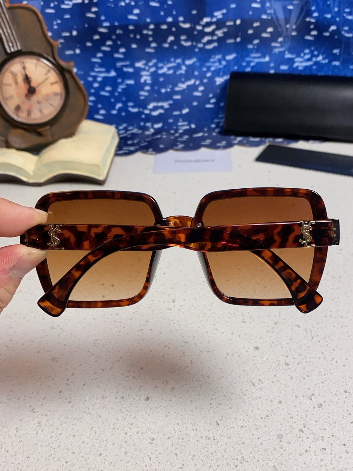 Saint Laurent Browline Brown Lens Sunglasses for Men & Women - detail image 5