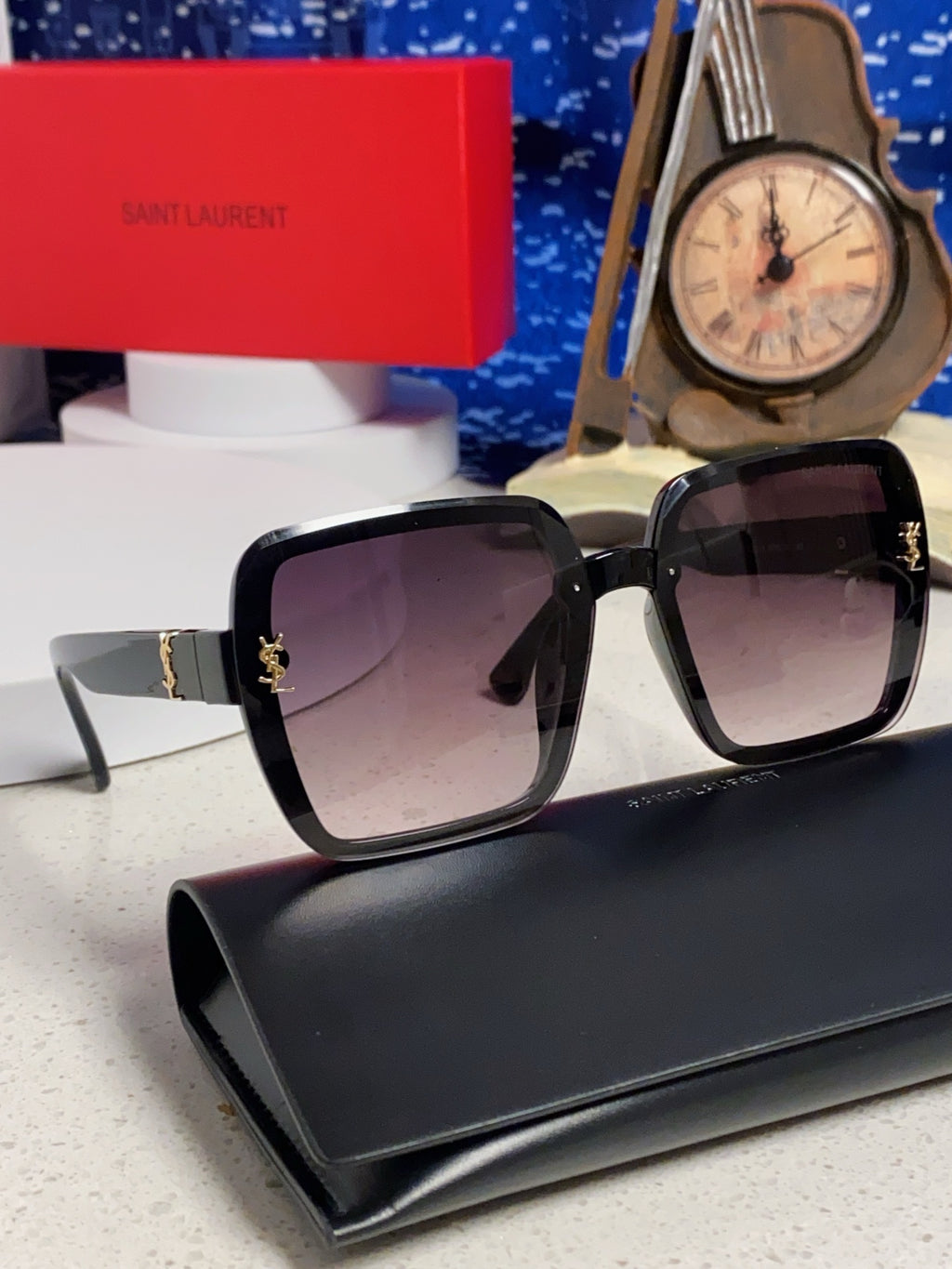 Saint Laurent Browline Black Lens Sunglasses for Men & Women - 465447 - detail image 9