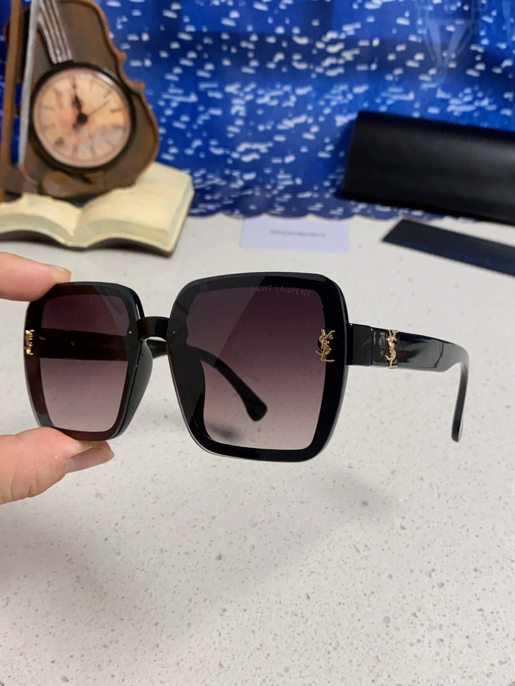 Saint Laurent Browline Black Lens Sunglasses for Men & Women - 465447 - detail image 5