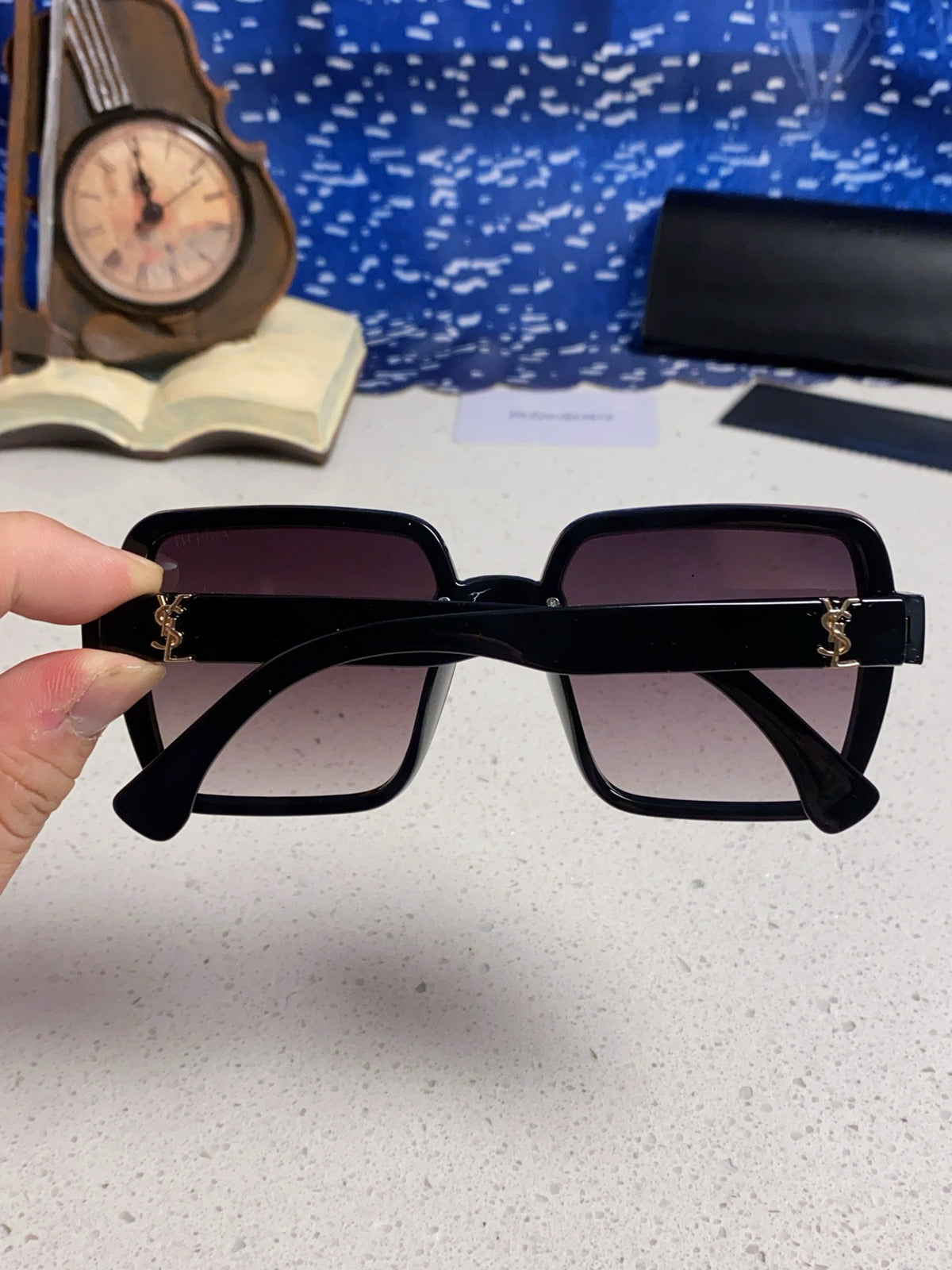 Saint Laurent Browline Black Lens Sunglasses for Men & Women - 465447 - detail image 4