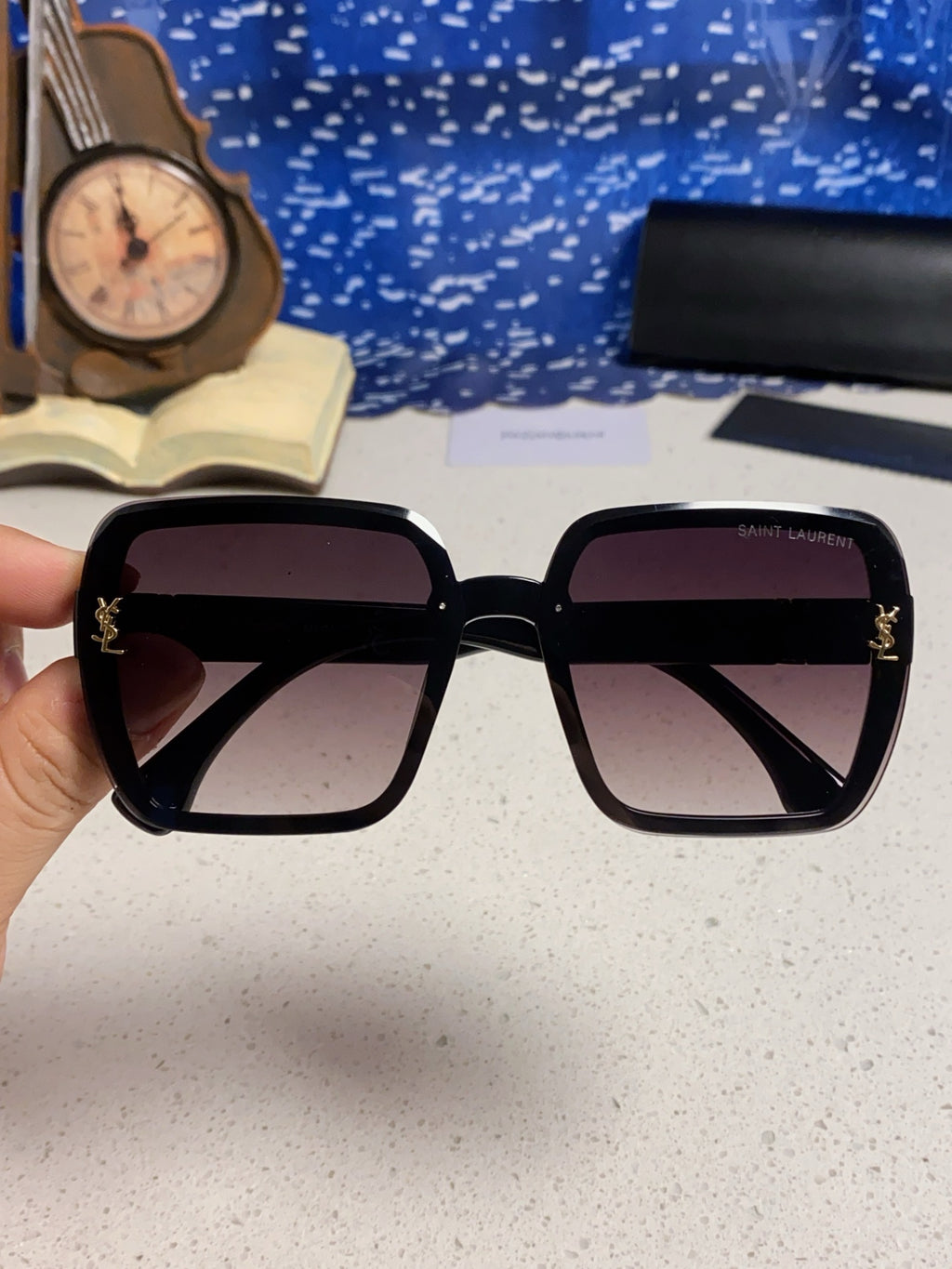 Saint Laurent Browline Black Lens Sunglasses for Men & Women - 465447 - detail image 3