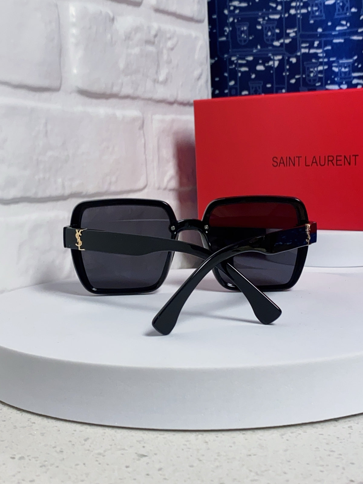 Saint Laurent Browline Black Lens Sunglasses for Men & Women - detail image 2