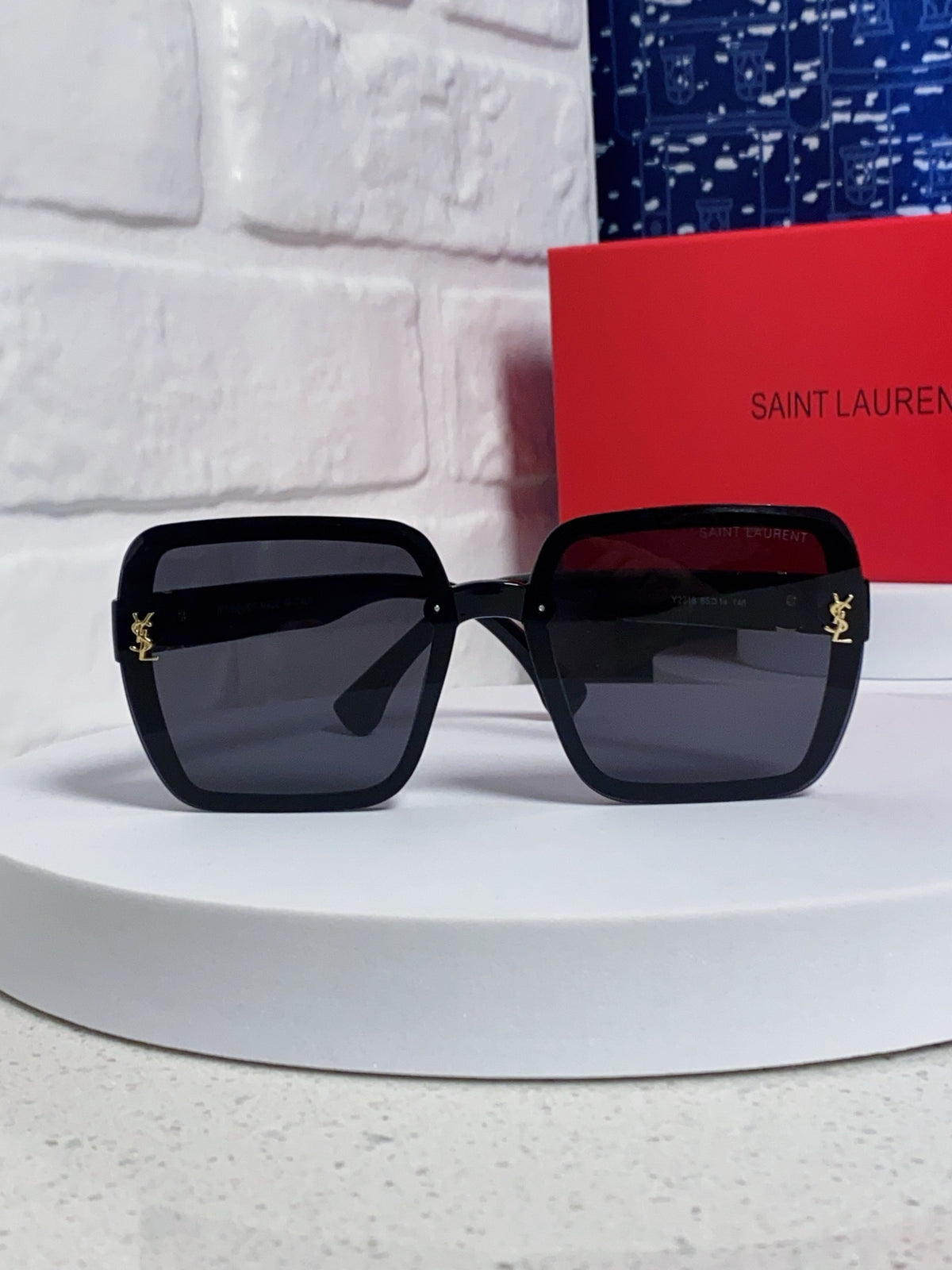 Saint Laurent Browline Black Lens Sunglasses for Men & Women
