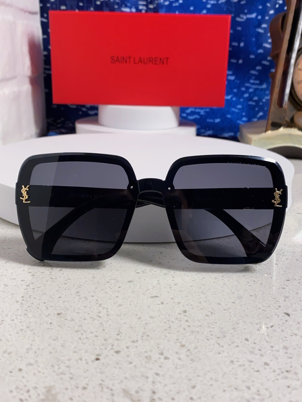 Saint Laurent Browline Black Lens Sunglasses for Men & Women - detail image 8