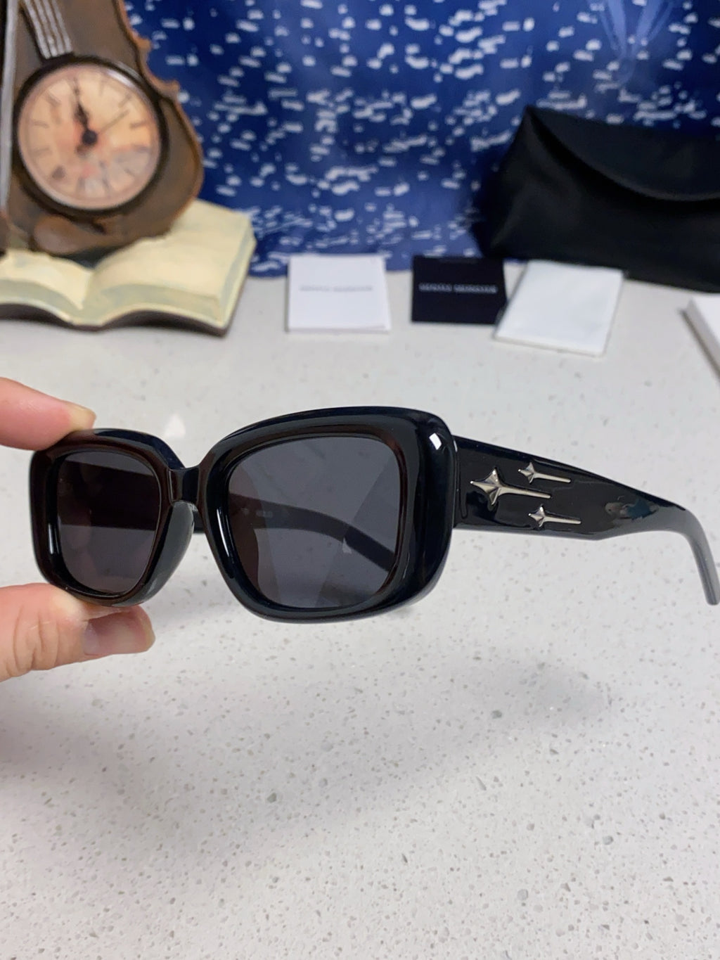 Gentle Monster ANTENA Square Black Lens Sunglasses for Men & Women - detail image 6