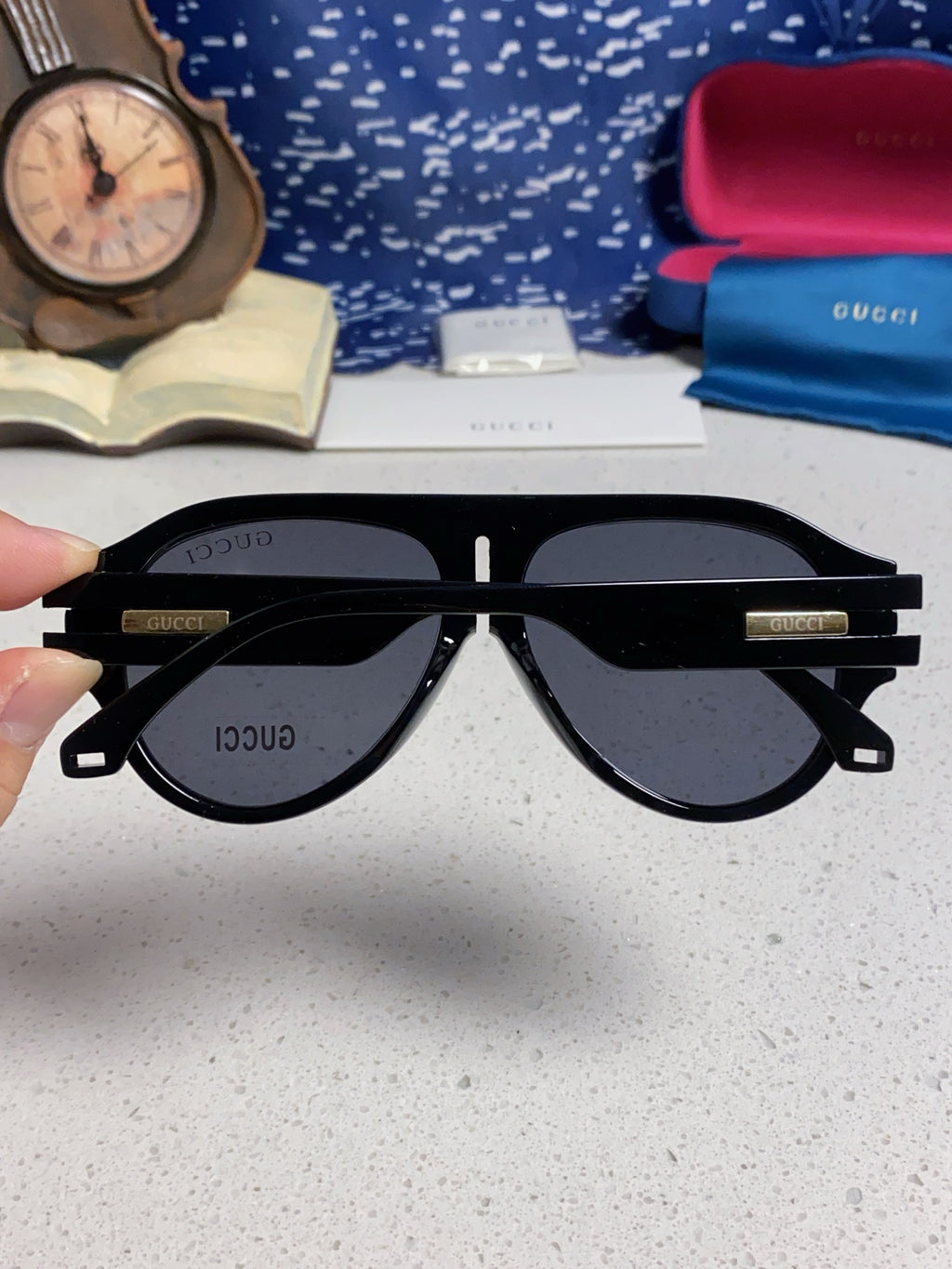 Gucci Aviator Silver Lens Sunglasses for Men & Women - 158269 - detail image 5
